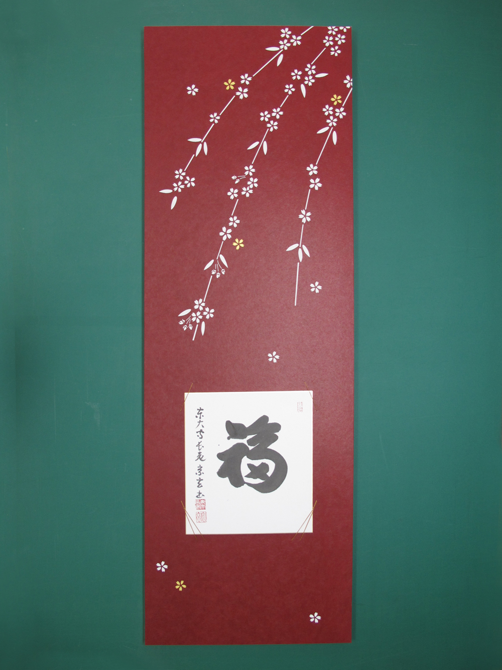 しだれ桜の色紙パネル