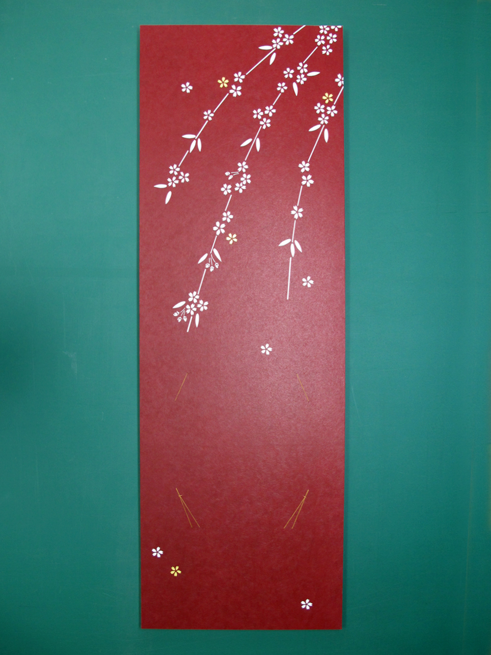 しだれ桜色紙パネル