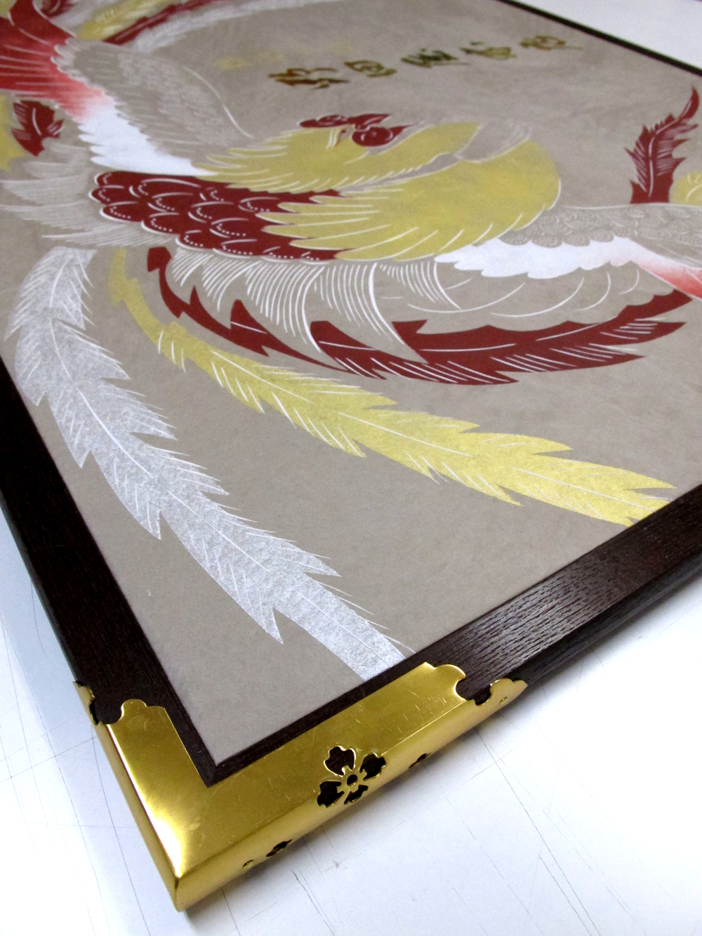 鳳凰柄のパネル