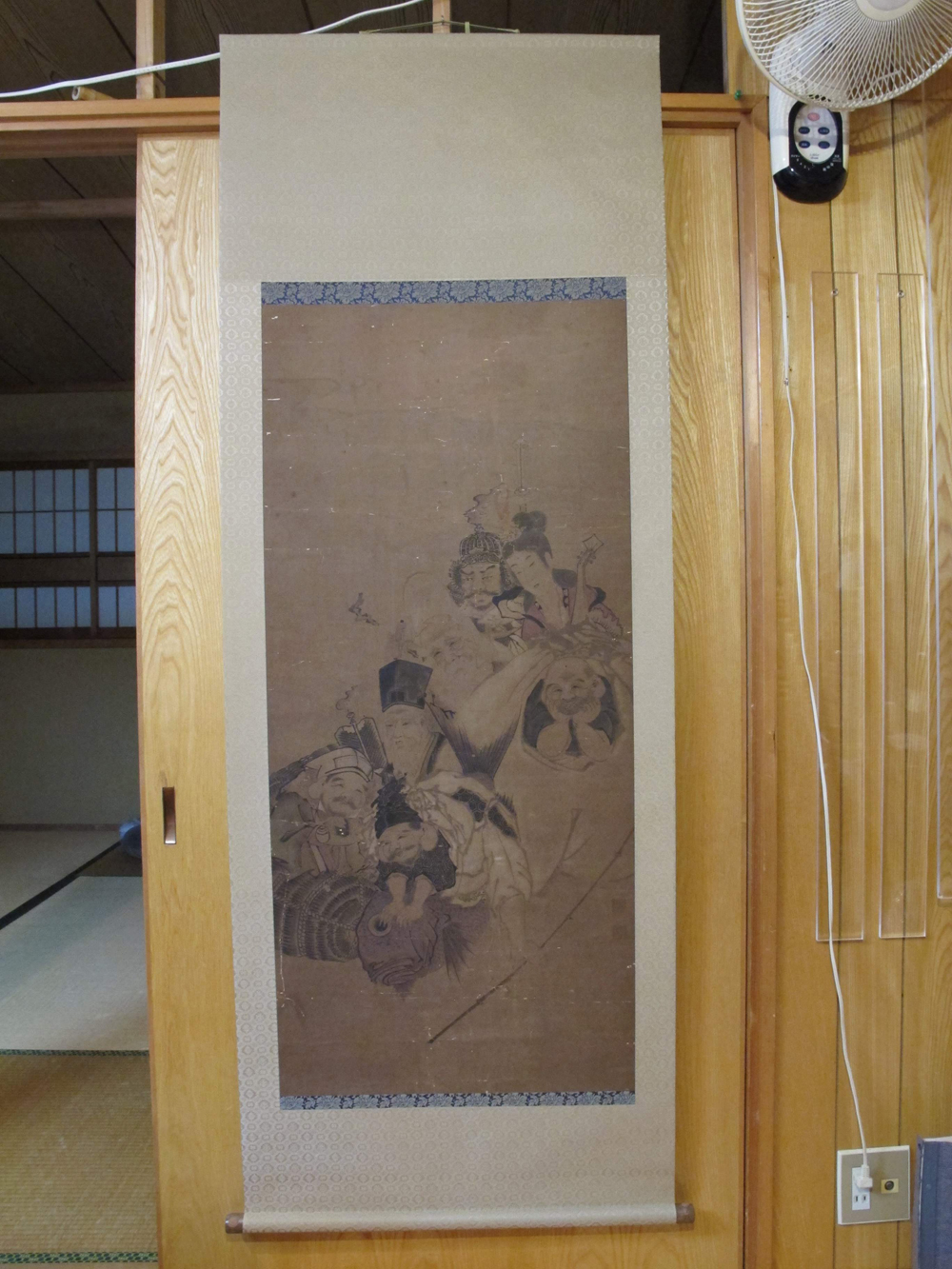 七福神の掛軸 修復