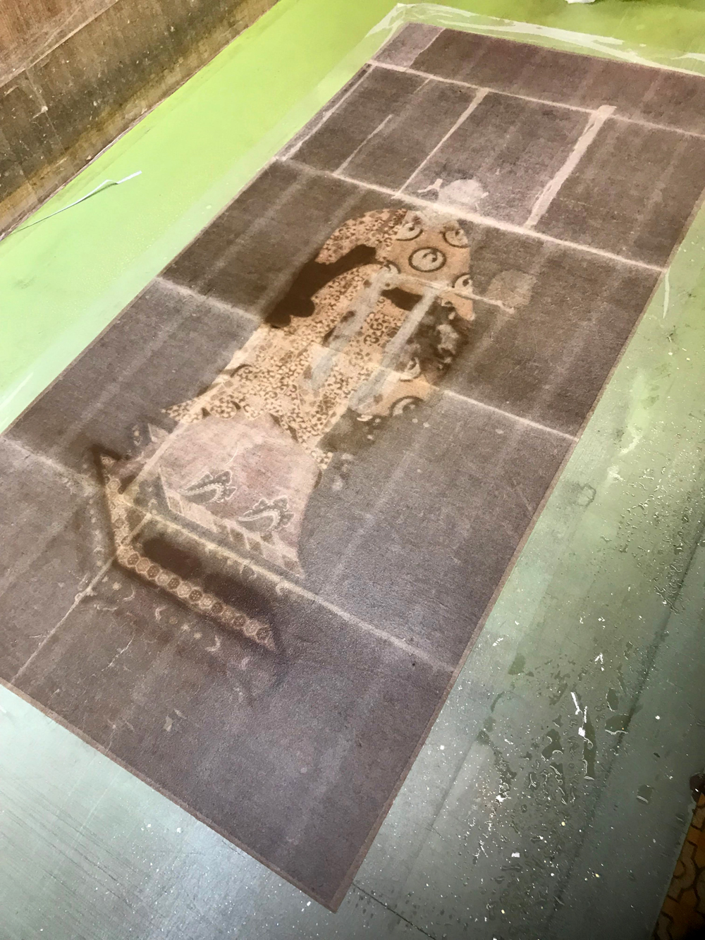 裏打ち和紙を捲る前