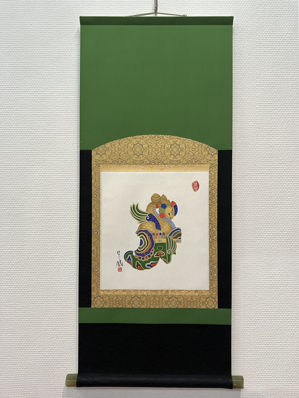 雅楽　鳥甲の掛け軸