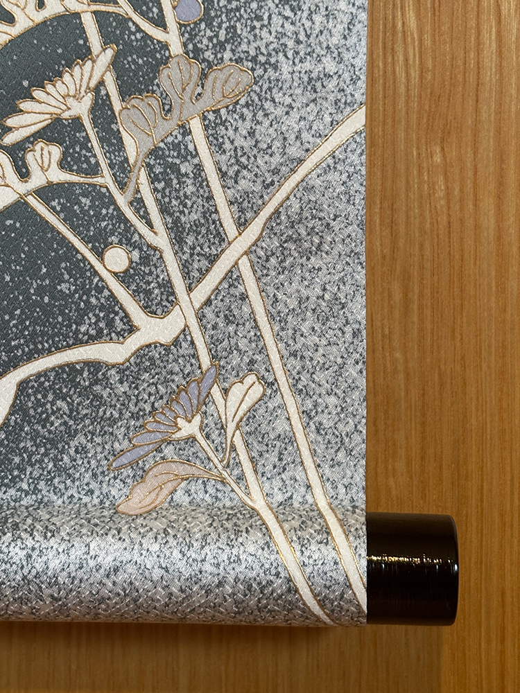 軸先　黒刷毛目