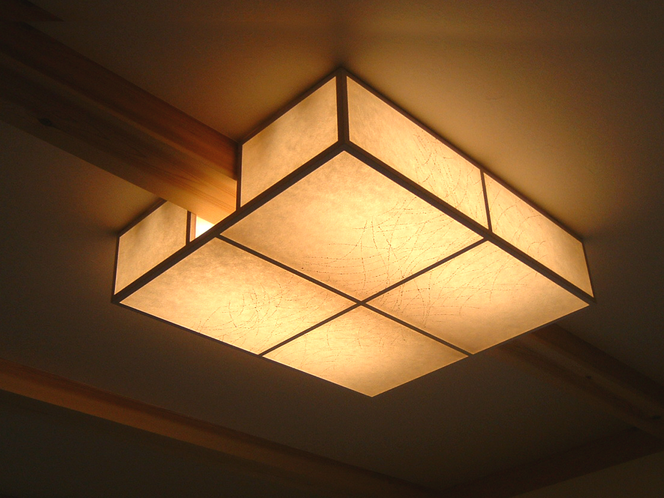 和紙の電灯カバー