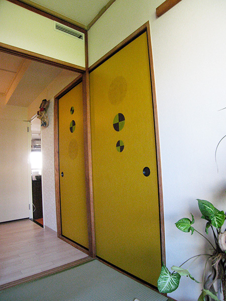 変形丸に十字・伊勢型紙