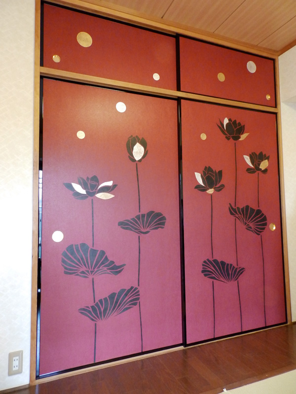 赤柿渋のふすま