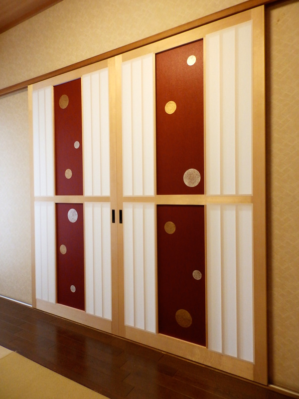 赤柿渋のふすま