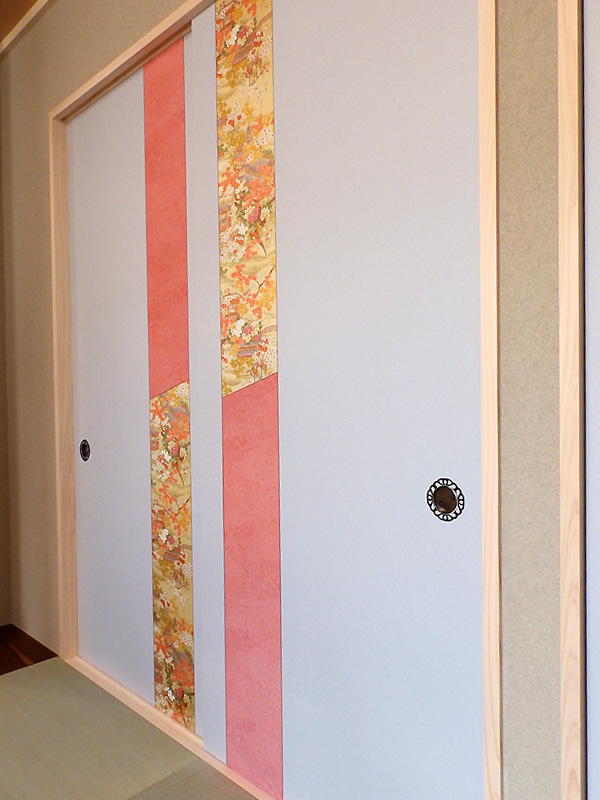 着物を使った襖