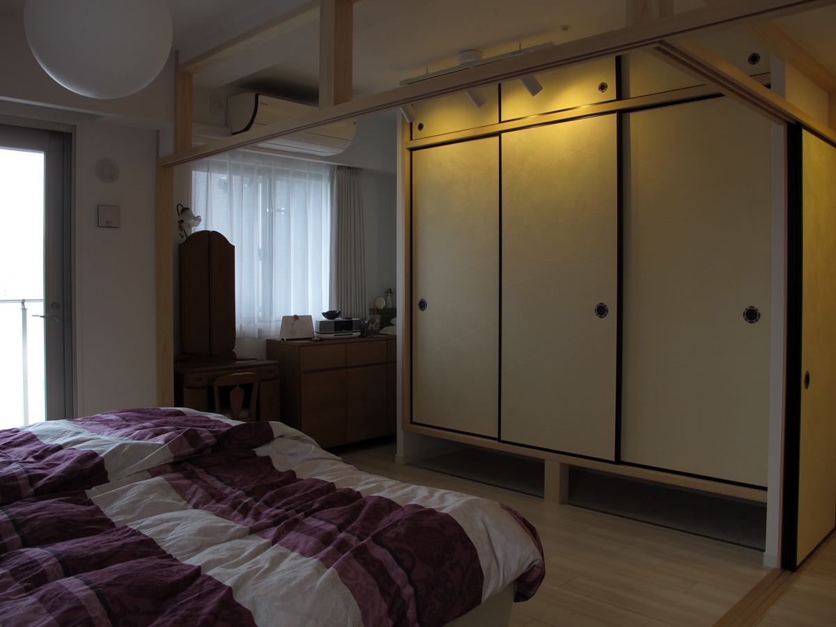 お部屋を仕切るために襖を利用