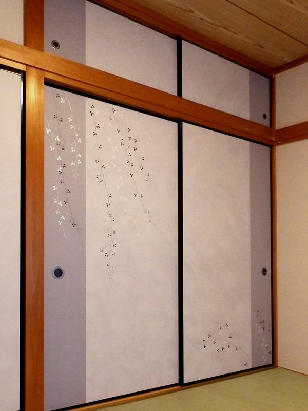 巾広のふすま「萩」