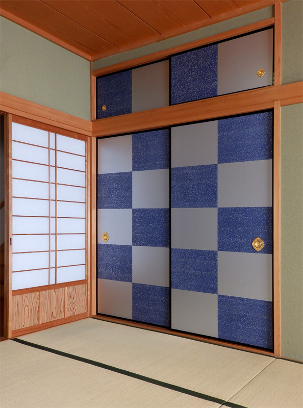 モダンな市松ふすま