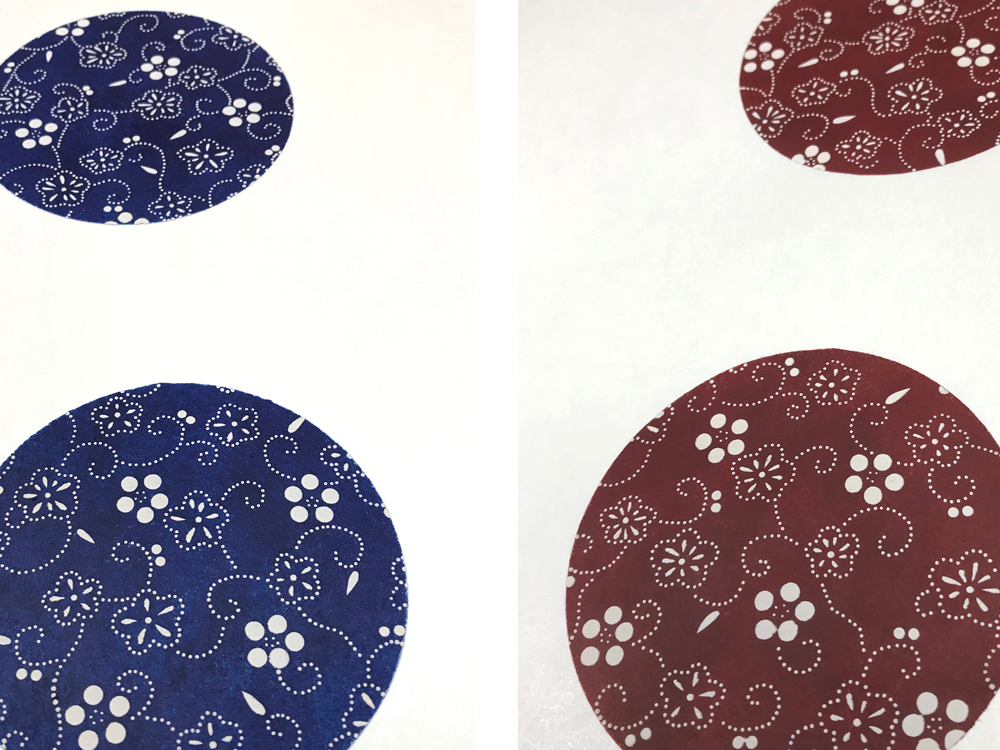 丸に十字 伊勢型紙1色