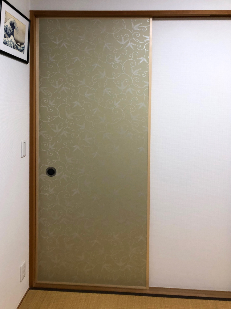 京からかみ「松唐草」